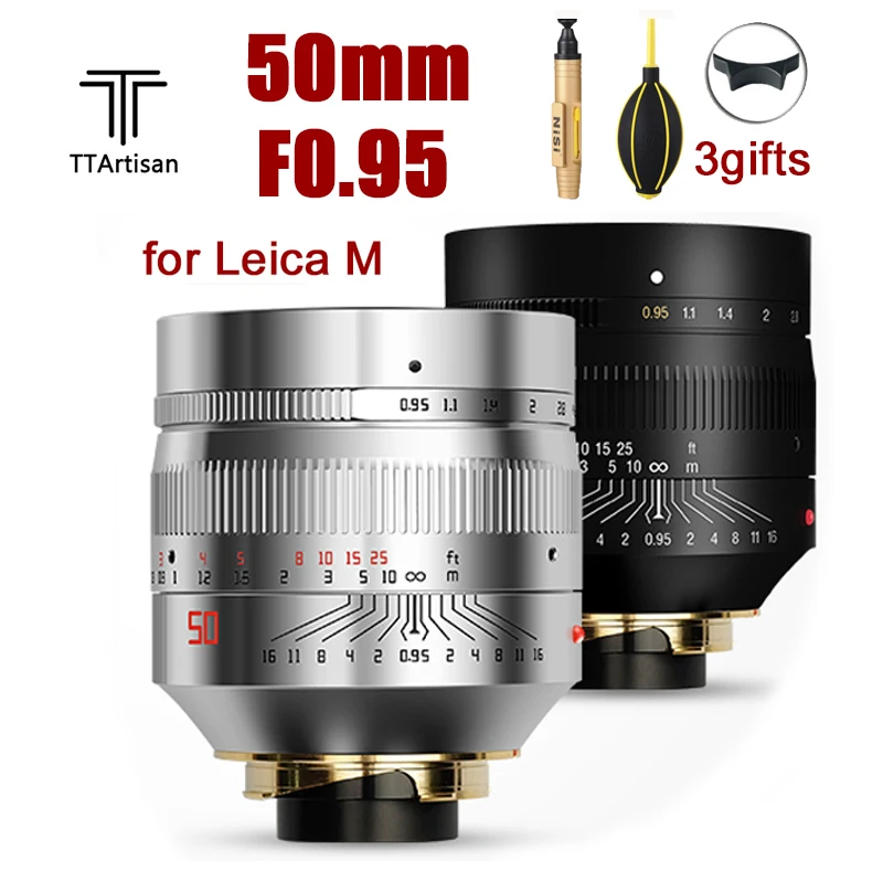 Объектив TTartisan 50 мм F0.95 для камеры Leica M Mount Большая диафрагма M9 M10 50/0.95 объектив с
