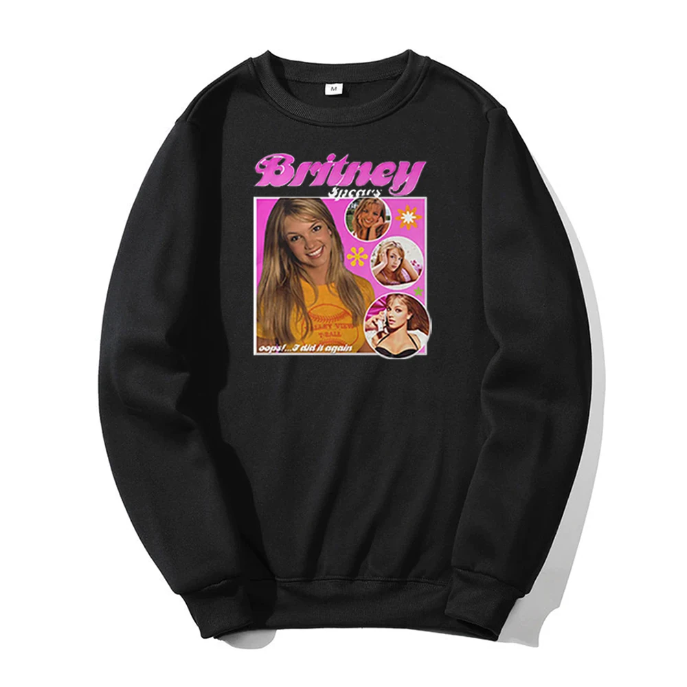 

Retro Britney Kawaii Girl Winter Male Simple Cool Hoodies Sweatshirt Harajuku Print Clothes Unisex Breathable Hoody