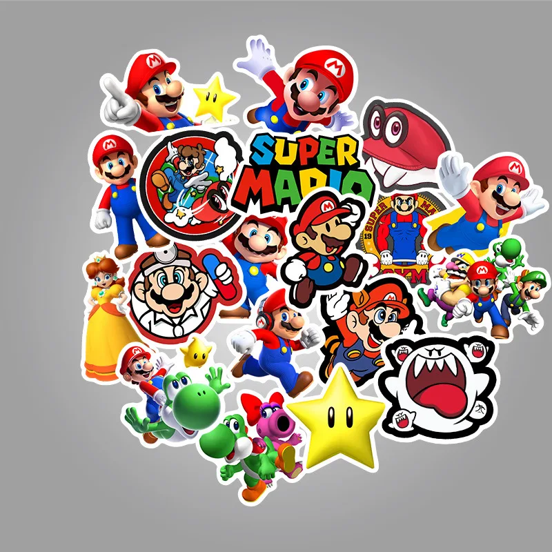 103050pcs anime mario game cartoon stickers diy skateboard luggage guitar laptop phone bottle decal graffiti sticker kid toy free global shipping