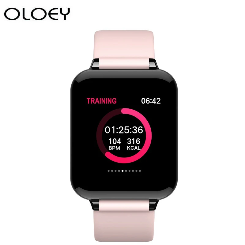 

B57 женские умные часы 1,3 IPS монитор сердечного ритма кровяное давление, умные часы фитнес водонепроницаемый смарт-Браслет спортивный SmartBand