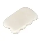 Натуральный белый нефрит Guasha Инструмент Кристалл энергетический камень Акупунктура соскабливание массаж исцеление для тела спины шеи спа здравоохранения