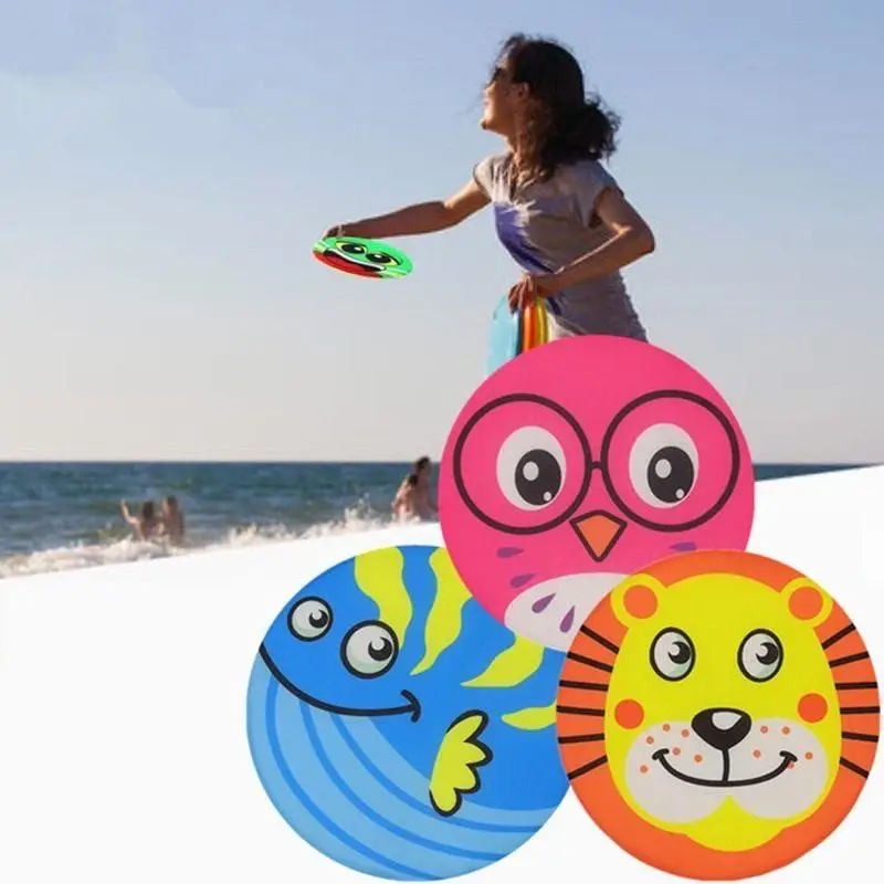 

Parent-Child Interactive Sports Safety Creative Frisbwe Circular Fabric Soft Disc Game Outdoor Sports Flying Saucer Kids Gift