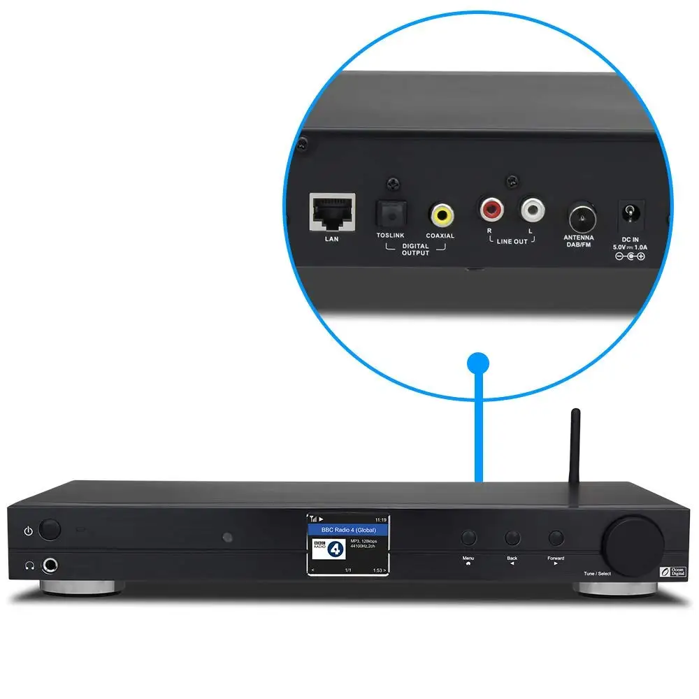Ocean Digital WR10 WiFi/DAB +/FM/upnp/dlna интернет BT Ethernet радио RJ45 6 35 мм линейный выход 1U чехол на