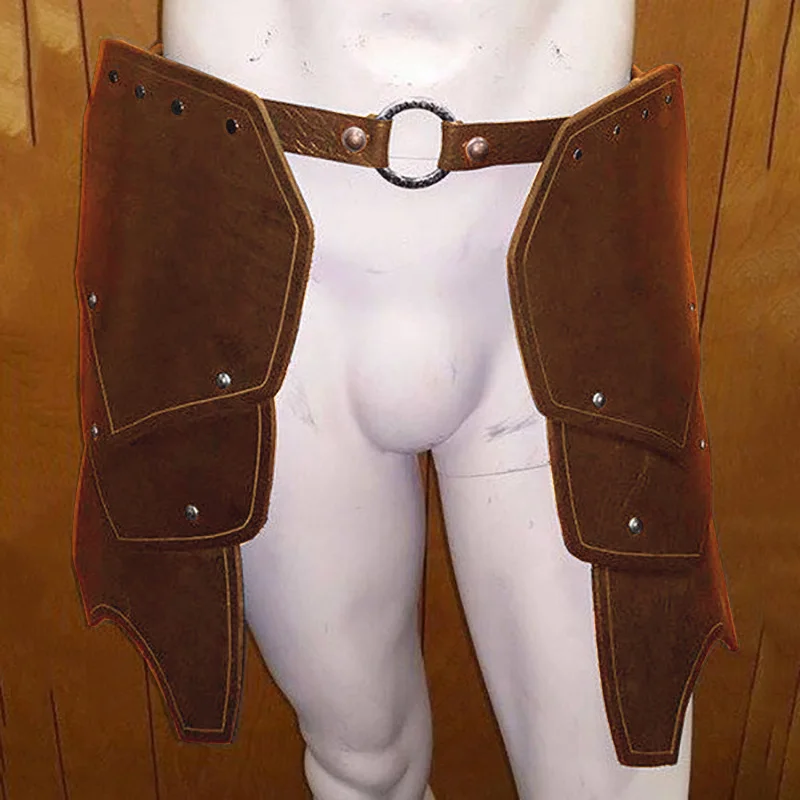 

Medieval Larp Samurai Tasset Leather Ring Belt Armor Roman Warrior Gladiator Waist Costume Gothic Thigh Accessory For Men Women