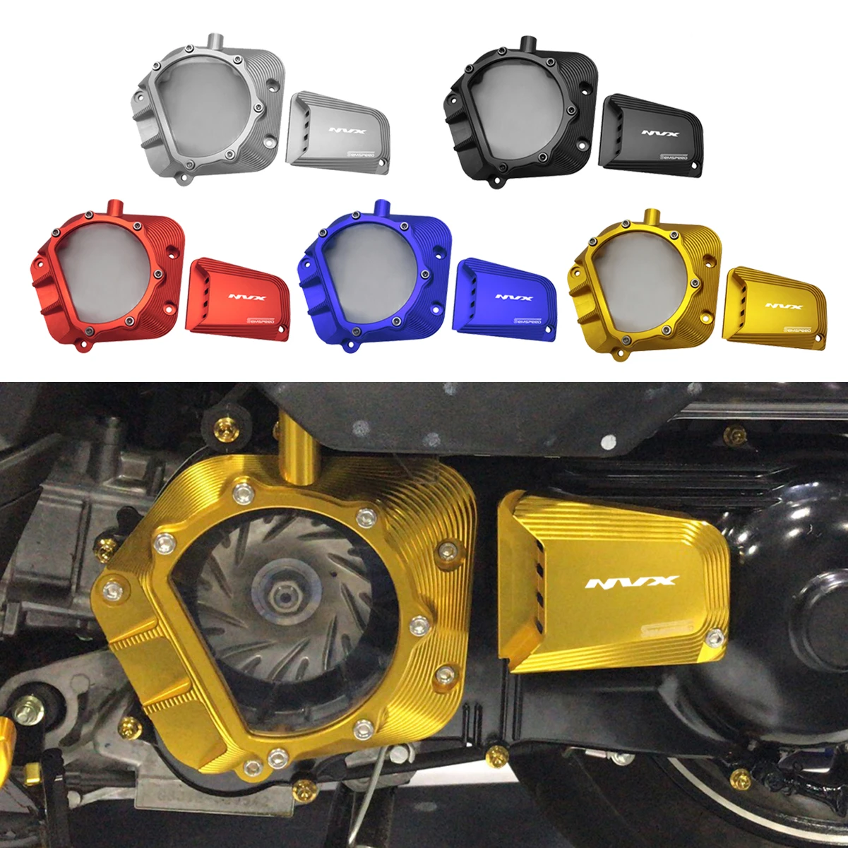 SEMSPEED CNC мотоцикл новый прозрачный защитный чехол для двигателя Yamaha Aerox155 NVX155 NVX 155