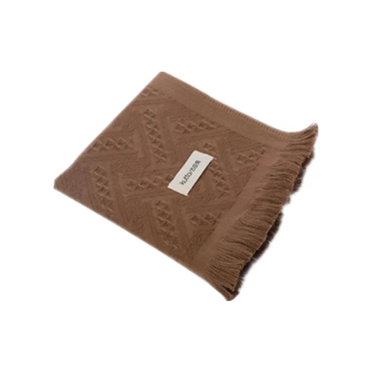 Brown 34x75 см, хлопок, полотенце для дома с кисточками, одноцветное, мягкое, водопоглощающее, Мочалка для ванной комнаты, принадлежности для девушек, полотенце для рук - Цвет: Brown