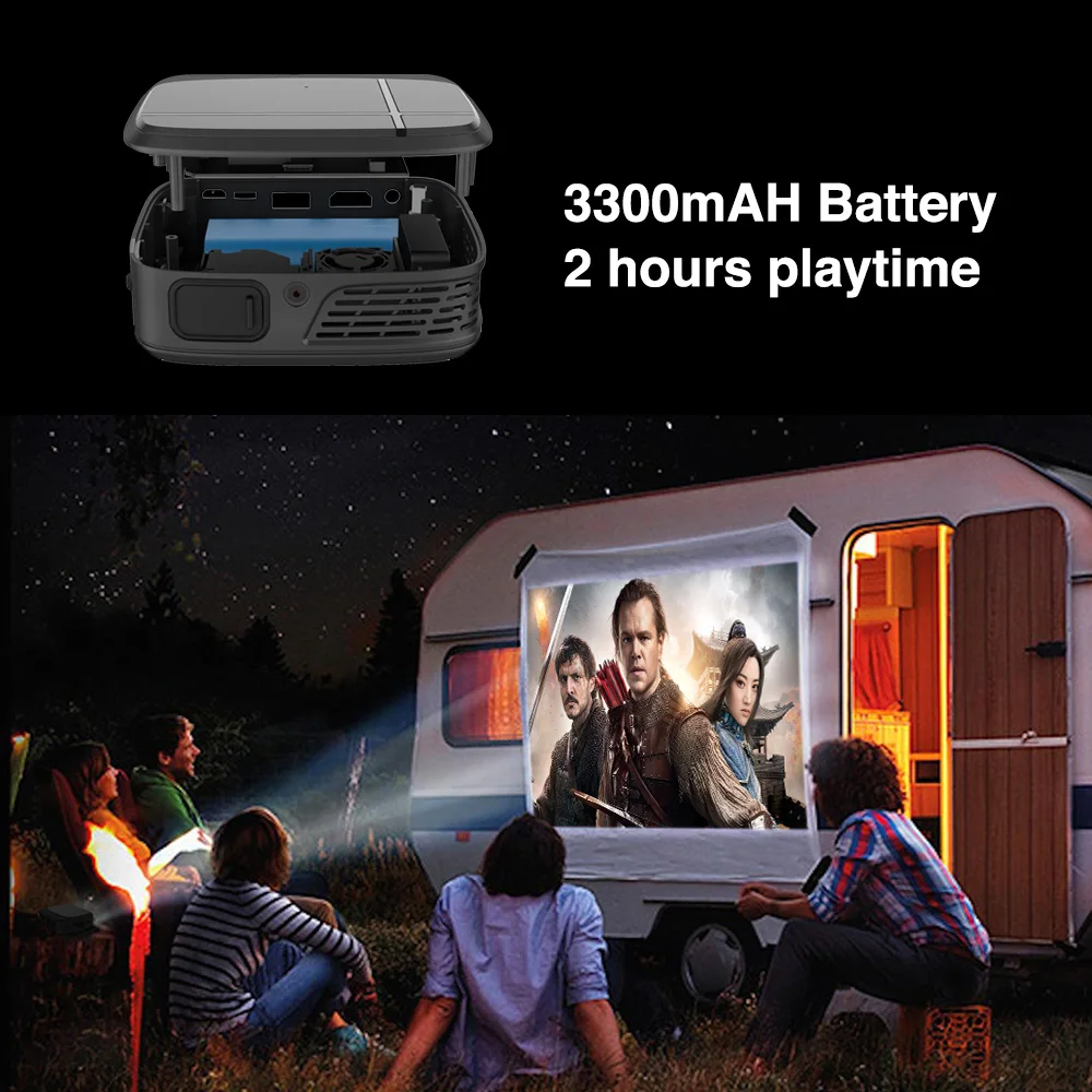 Мини 4K телефон проектор Caiwei H6AB Android 7 1 двойной WIFI 4 0 Мобильный Full HD DLP портативный