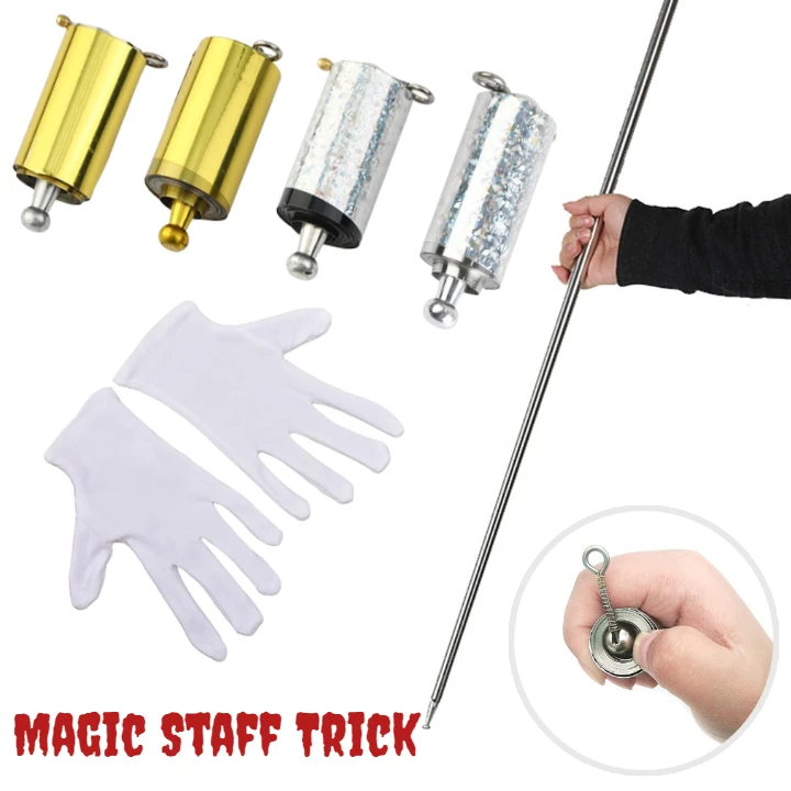 

Portable Pocket Magic Staff Steel Magician Wand 110cm Tricks Metal Martial Arts Staff Retractable Magic Trick Accessories