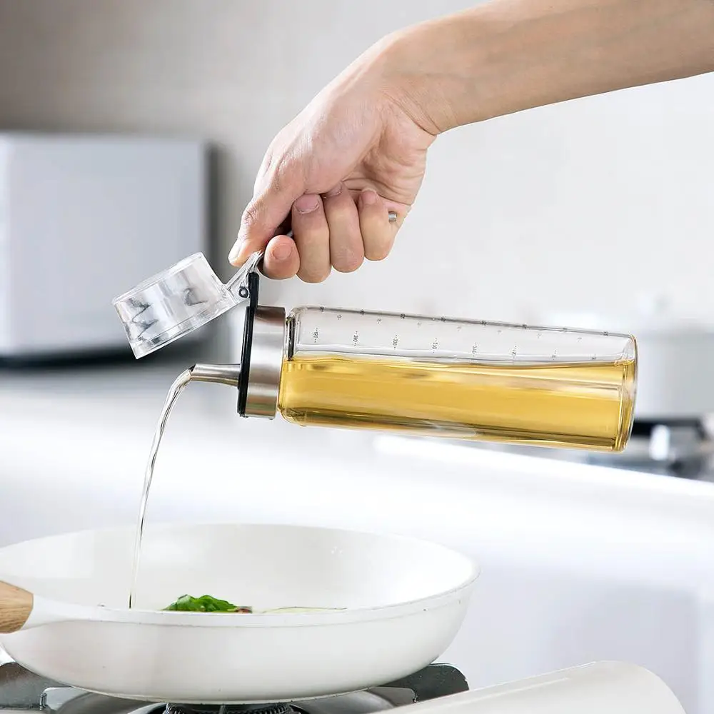 450 мл высокое боросиликатное стекло бутылка для масла кухня бомба крышка