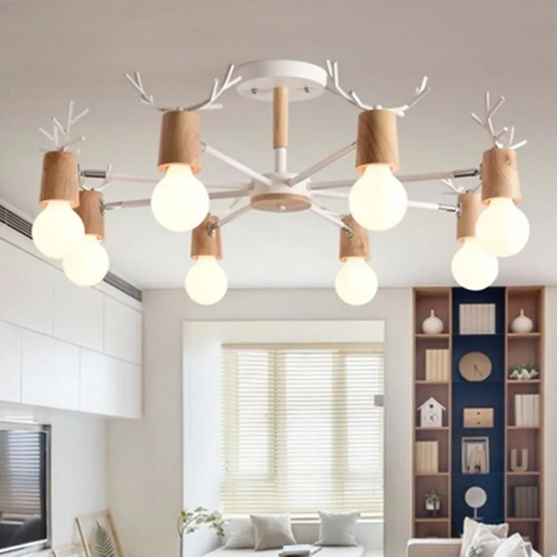 Светодиодный нная светодиодная Люстра для гостиной белая лампа спальни черные