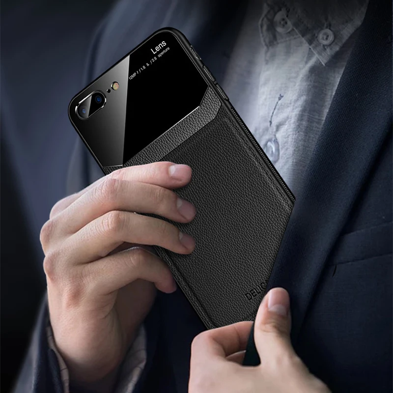 Кожаный чехол для Iphone X Xr 11 7 8 plus 6 S из искусственной кожи анти-осенний Xs Max ТПУ