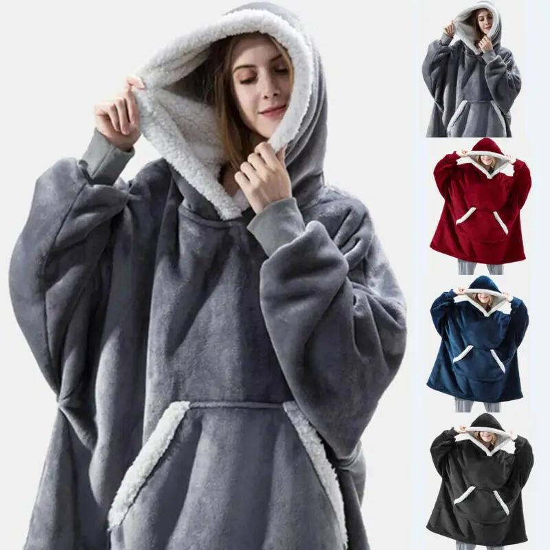 

Hoodie Blanket Large Blanket Camping Look Thind Plush Big Sweatshirt