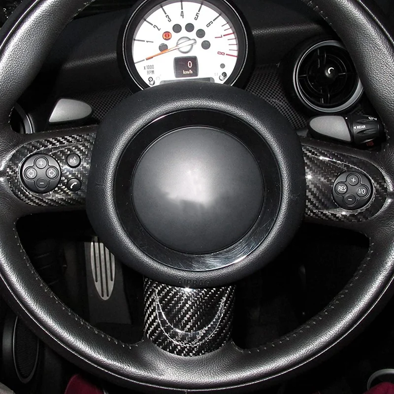 Карбоновая накладка на руль колесный инструмент панель крышка для MINI COOPER R55 R56 R60