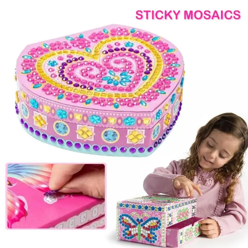 DIY алмаз особенной формы живопись Ювелирное Украшение в форме сердечка коробка