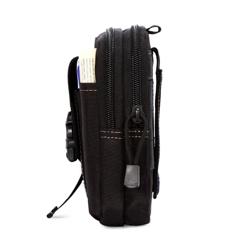 Men Waist Bag Canvas Fanny Pack Belt Phone Drop Leg Bags Military Zipper Waterproof Phone Waist Packs 6.8 inch Cellphone Bum Bag