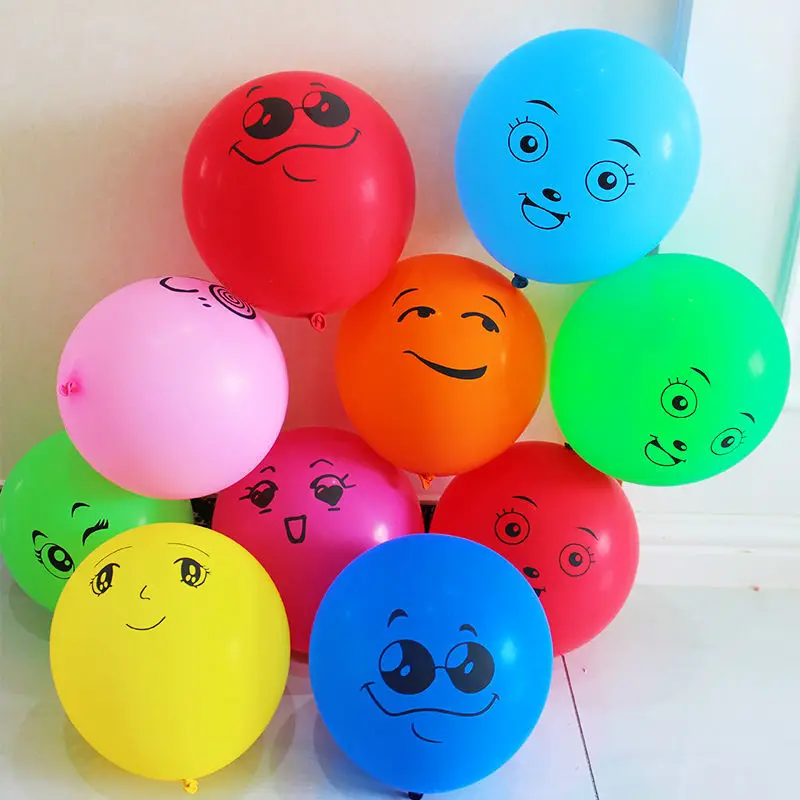 

10/20/30/pcs Yellow Smile Face Latex Balloons Air Balls Inflatable Wedding Party Decoration Birthday Party Balloon Supplies