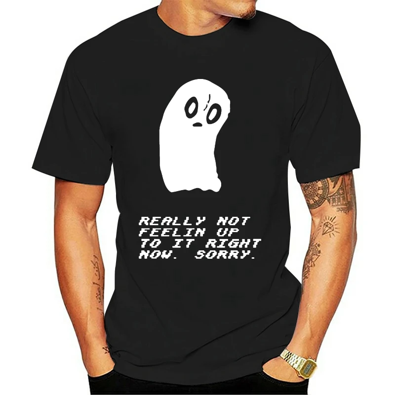 Мужская футболка Undertale Napstablook извините 01 забавная Футболка с принтом новинка для