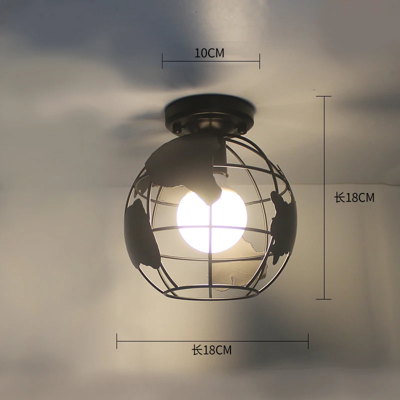 19 Ceiling lights Minimalist Retro Ceiling Lamp Glass E27 industrial decor lamps for living room Home Lighting Lustre Luminaria - Цвет корпуса: 19