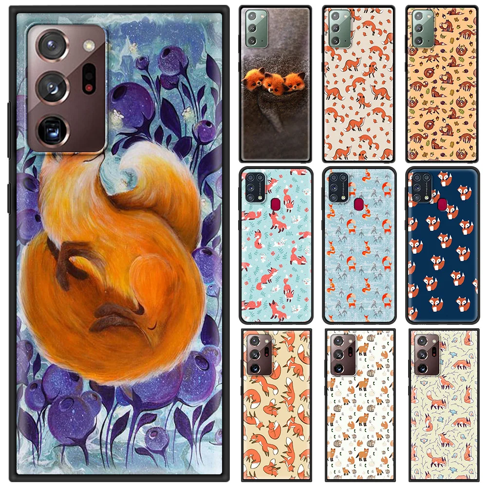 

The Fox Soft Cover for Samsung Galaxy Note 20 Ultra 10 Lite 9 8 Plus 5G Luxury Phone Accessories Funda Case Shell