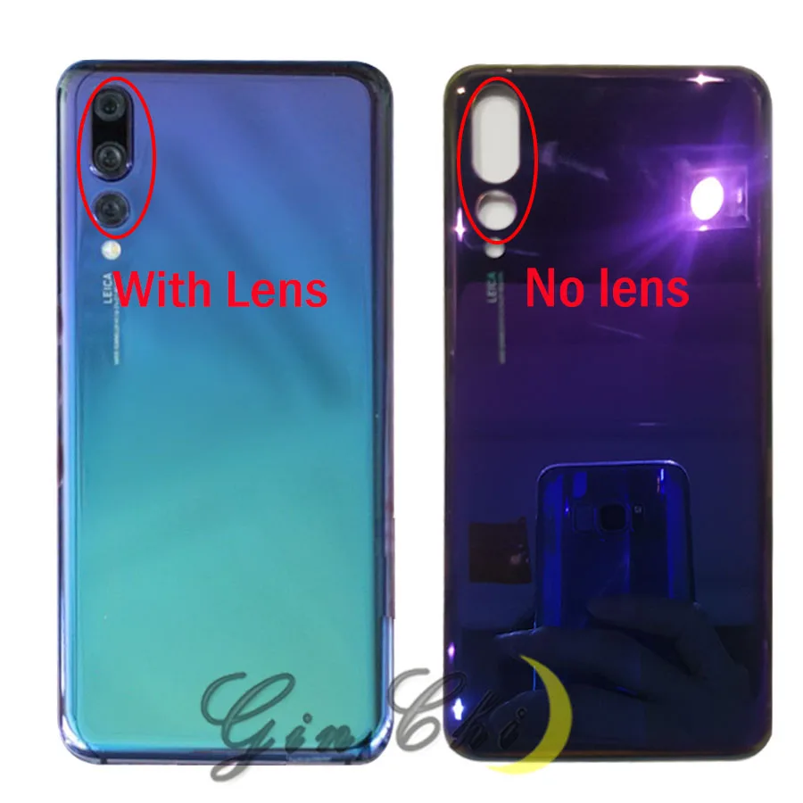 Задняя стеклянная крышка аккумулятора для Huawei P20 Pro Корпус задней двери панель с