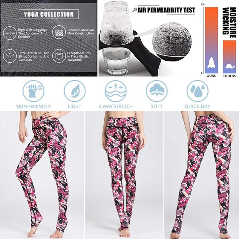 Женские штаны для йоги с высокой талией бесшовные спортивные Леггинсы фитнеса