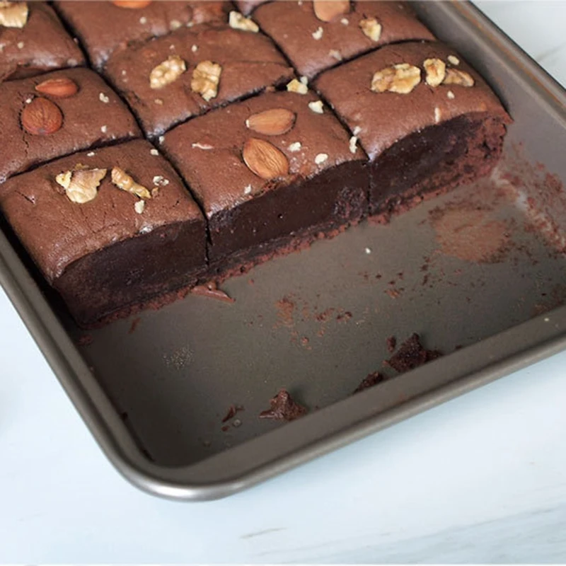 

2PCS Carbon Steel Square Lattice Brownie Baking Pan 18 Cavity Chocolate Cake Mould Baking Tool