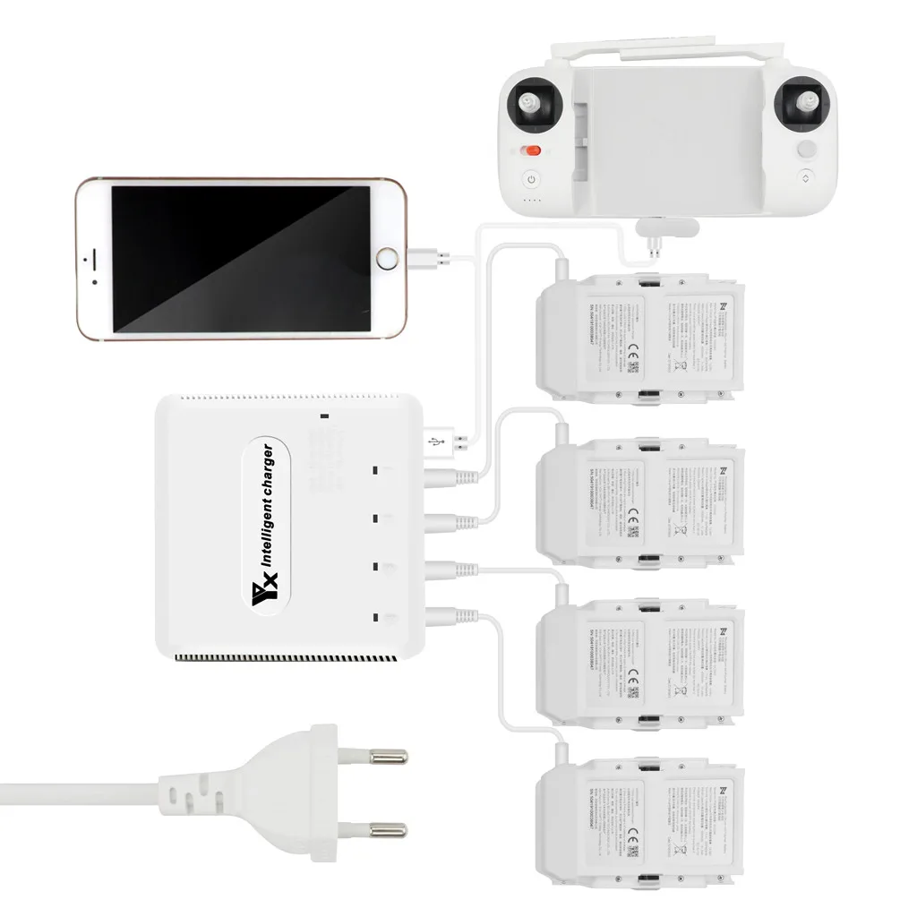 6 в 1 зарядное устройство для Xiaomi FIMI X8 SE Мульти USB зарядное устройство аккумулятора зарядка концентратор адаптер Квадрокоптер часть# g4