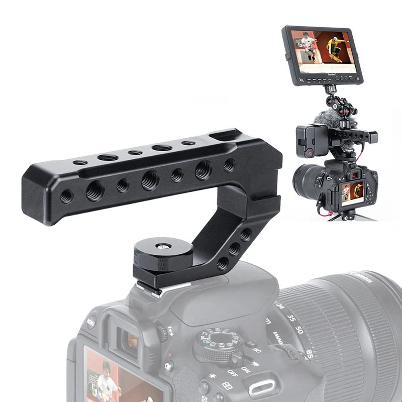 UURig R005 DSLR камера с верхней ручкой металлическая ручка для сыра с тремя адаптерами для холодного башмака универсальная рукоятка