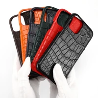 natural crocodile leather matt phone case for iphone 13 pro max 12 mini 11 12 pro max x xs max xr se 2020 luxury cover