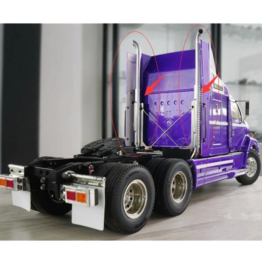 Модель дымохода Tamiya для грузовика металлическая модель выхлопной трубы масштаба