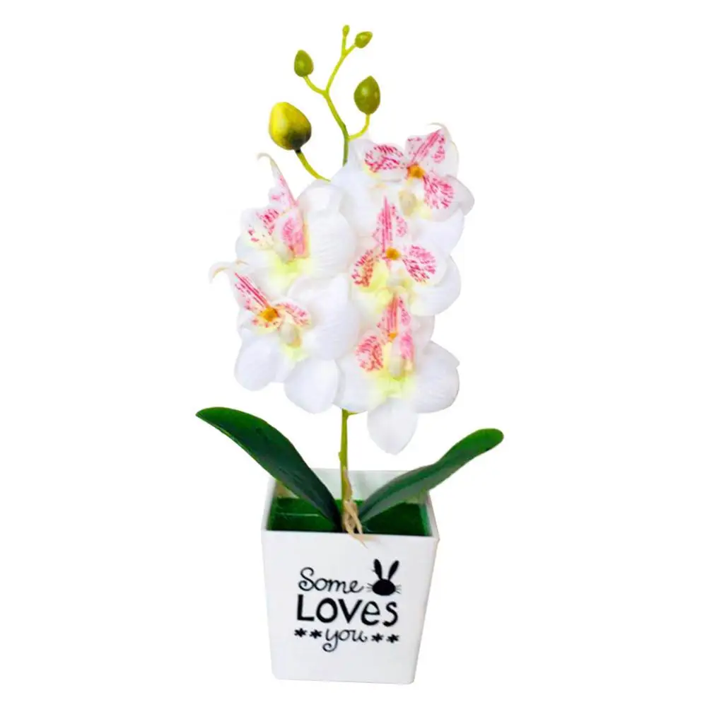 

Artificial Butterfly Orchid Bonsai Fake Flower with Pot Home Furniture Decoration Artificial Flowers Fake Butterfly Orchid