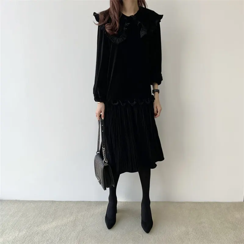 HziriP 2020 Горячее предложение стройнящее бархатное стильное Плиссированное