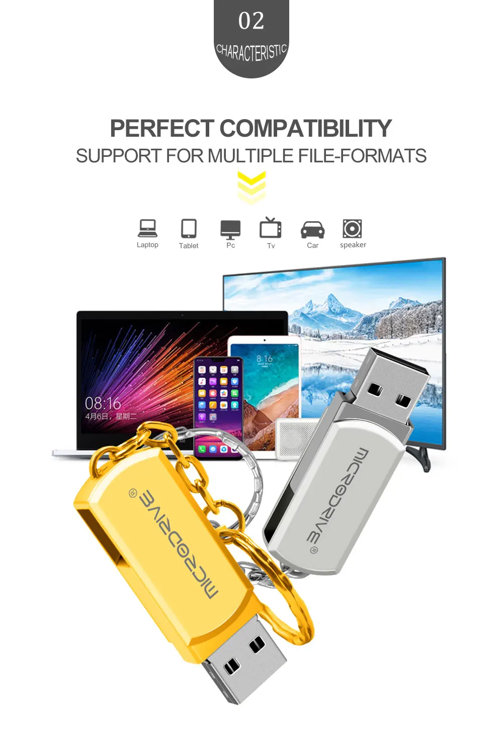 Горячая Металлическая вращающаяся usb-флешка 4 ГБ 8 ГБ 16 ГБ 32 ГБ 64 Гб 128 ГБ серебро/золото/черный карта памяти Флешка usb 2,0 U диск