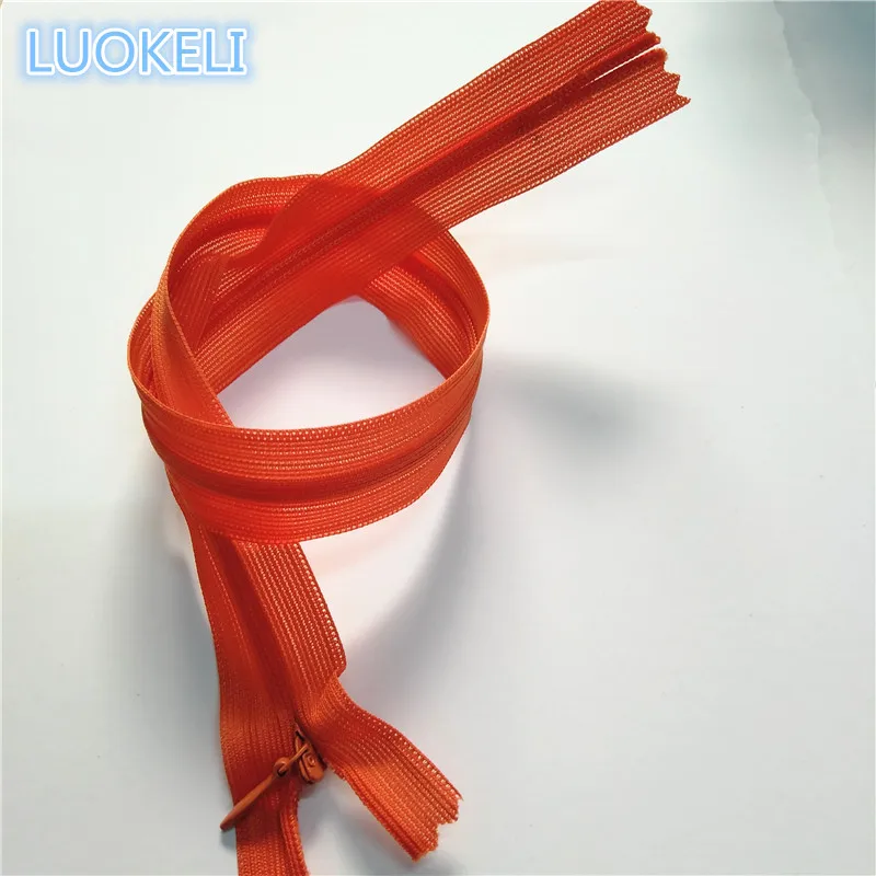 Orange 30 см(12 дюймов) 10 штук 3# шелк скрытая молния пользовательский процесс шитья многоцветная опционально - Цвет: Orange