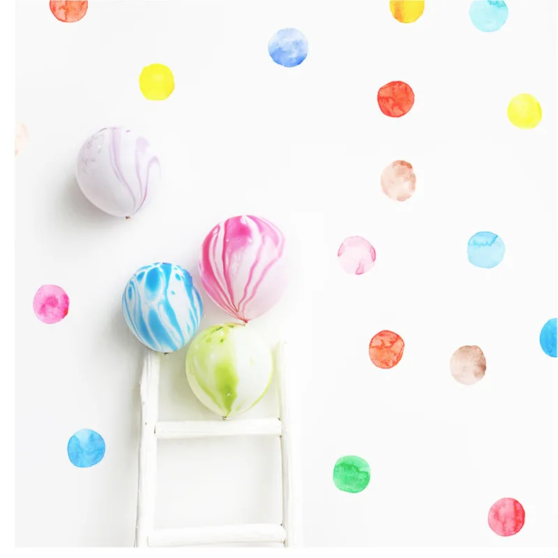 1 комплект детская коллекция весна номер 7 см в горошек Женская Цвет стикер круг