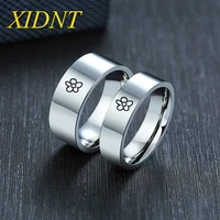 xidnt 68 mm fashion punk retro silver stainless steel ladies cute daisy couple ring mens jewelry souvenir gift never fade