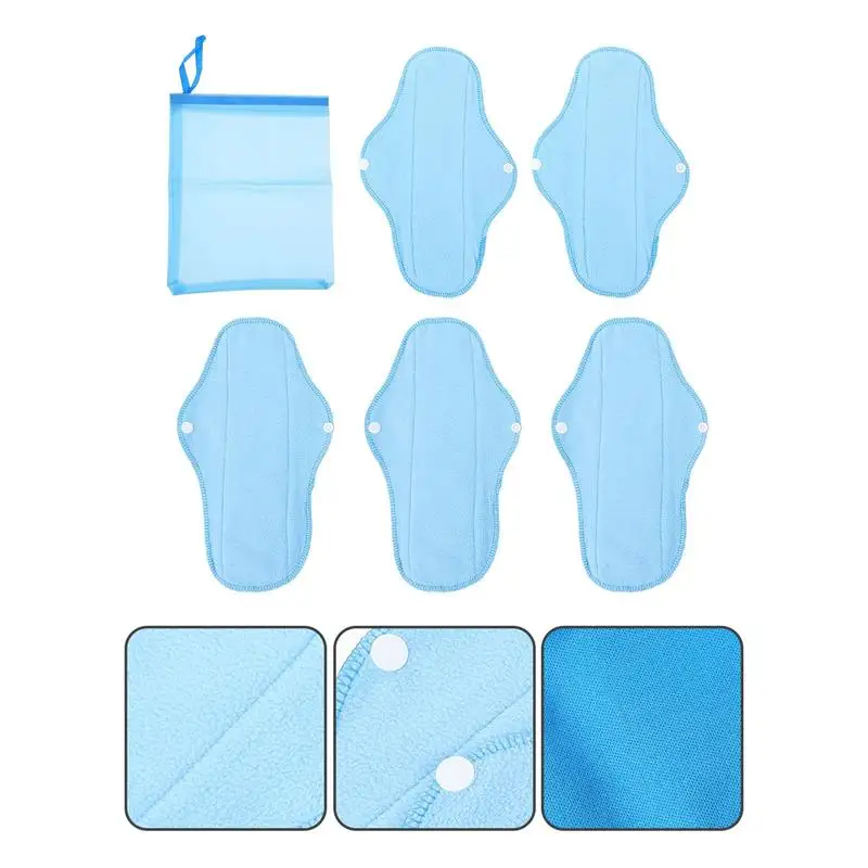 

1 Set Of 6pcs Sanitary Cushions Reusable Nursing Pads Menstrual Period Helpers