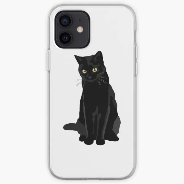 

Black Cat Phone Case for iPhone X XS XR Max 11 12 13 Pro Max Mini 5 5S SE 6 6S 7 8 Plus Soft Silicon Dog Coque Photos Pattern