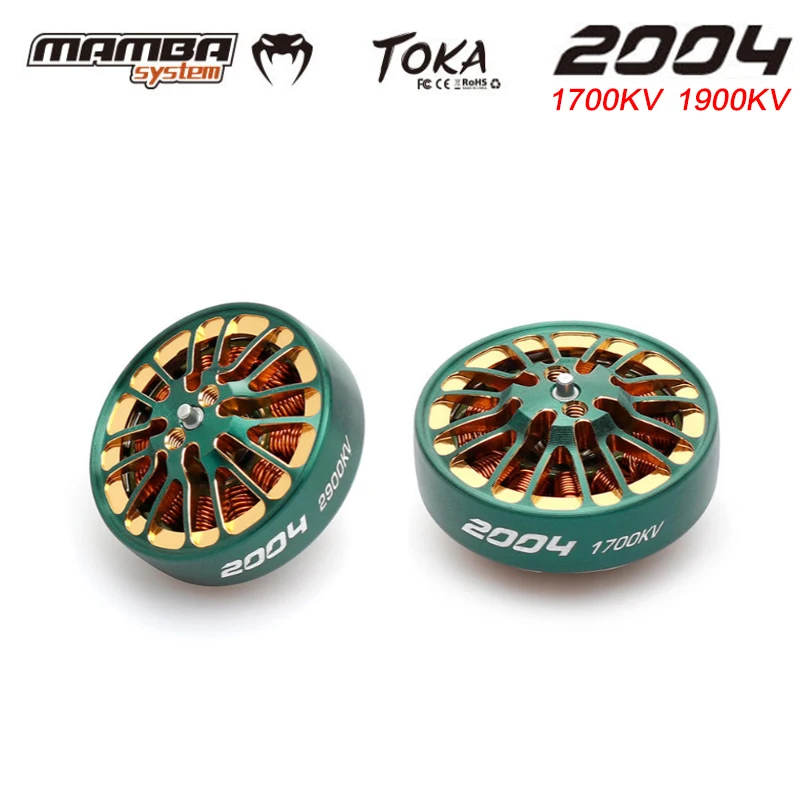 DIATONE MAMBA TOKA 2004 1700KV/2900KV бесщеточный двигатель гоночный зеленый для гонок 3-5 дюймов