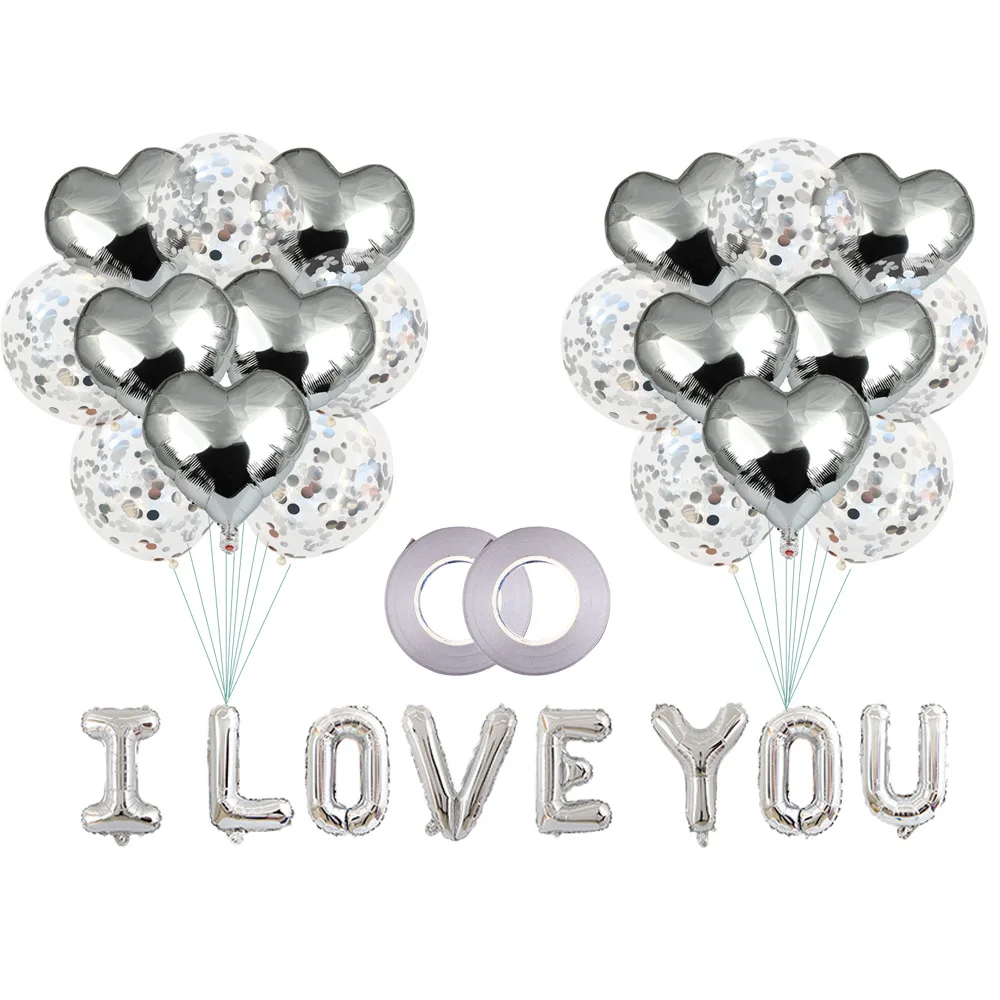 

Valentines Day Balloon Set Happy Valentines Day I Love You Ballon Set Valentines Day Wedding Day Party decorations Photo Props