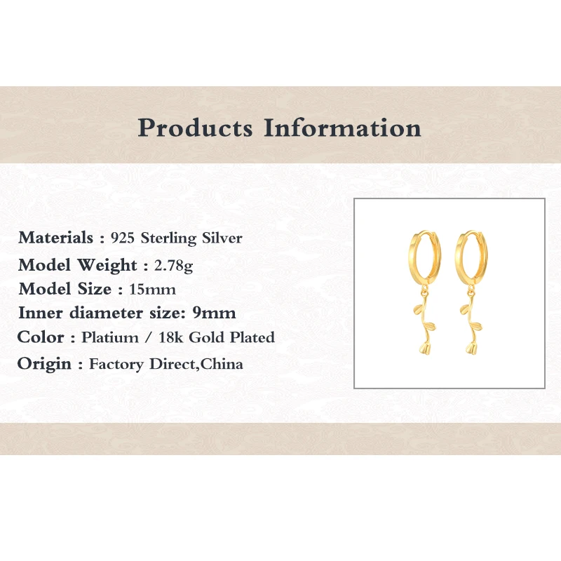 

GS 925 Sterling Silver Rose Branch Charm Stud Earrings For Women Colorful Zircon Heart Cross Butterfly Ear Studs Pendiente