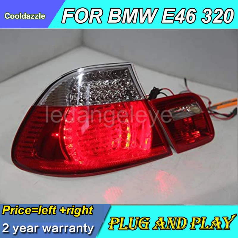 4 шт. 2002-2005 год для BMW E46 2 двери 320 328 325 330CI светодиодный задний фонарь Задние огни