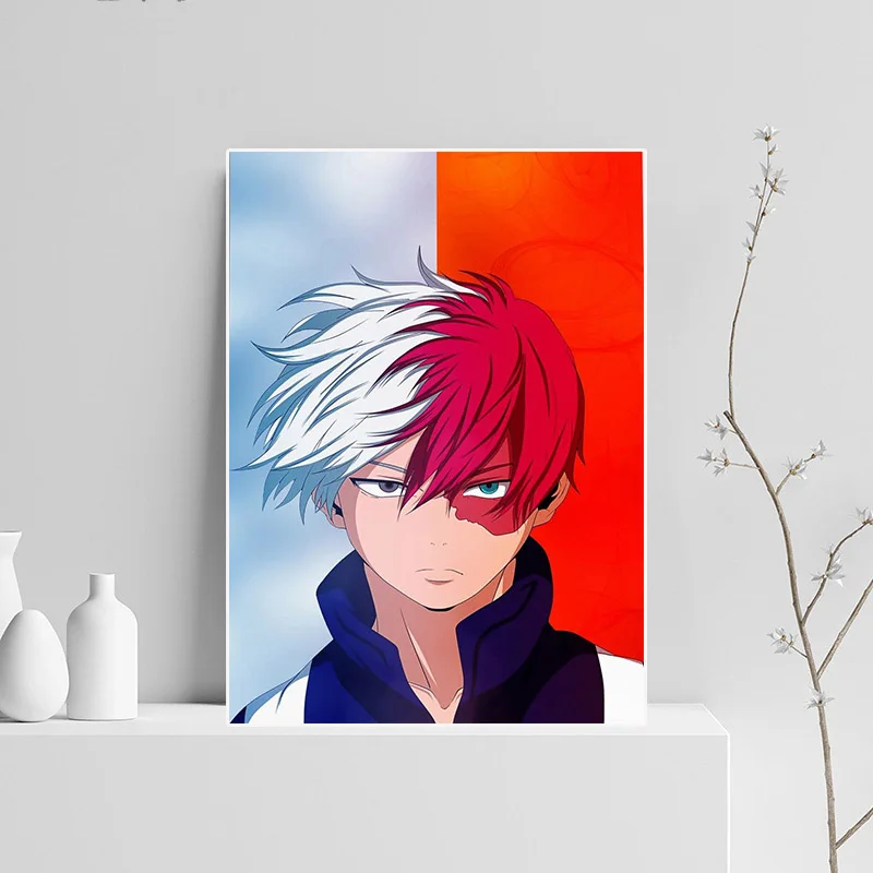 

Home Decor Interior Canvas Painting Wall Art Todoroki My Hero Academia Pictures Printing Anime Fan Art Poster For Living Room