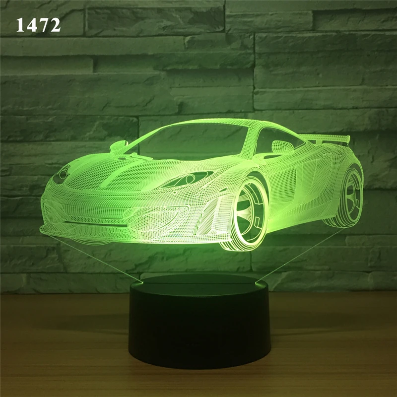3D ночник F1 4DW игровая модель светодиодный акриловый гоночный спортивный