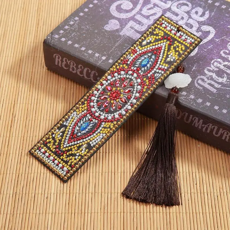 Великолепные алмазные закладки с живописью сделай сам специальная форма кожаные