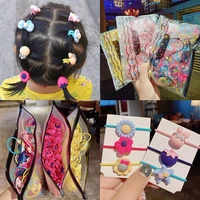 2010pcsbag new cute crown star scrunchies children girls kids elastic hair rubber band accessories tie hair ring rope holder