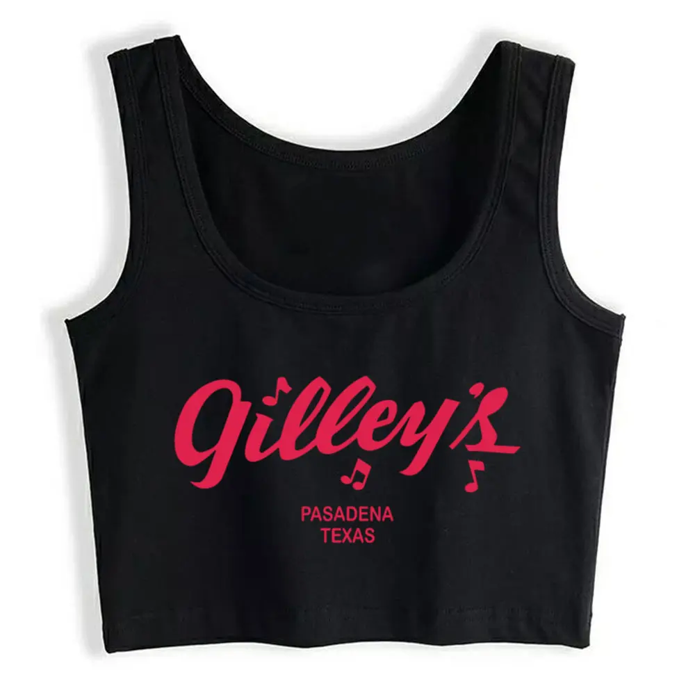 

Crop Top Sport Gilley S Bar Urban Cowboy Gilleys Texas Design White Custom Tops Women