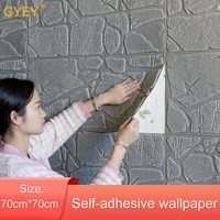 self adhesive 3d wall stickers decorative bedroom bedside living toom tv background wall paper waterproof stone wallpaper
