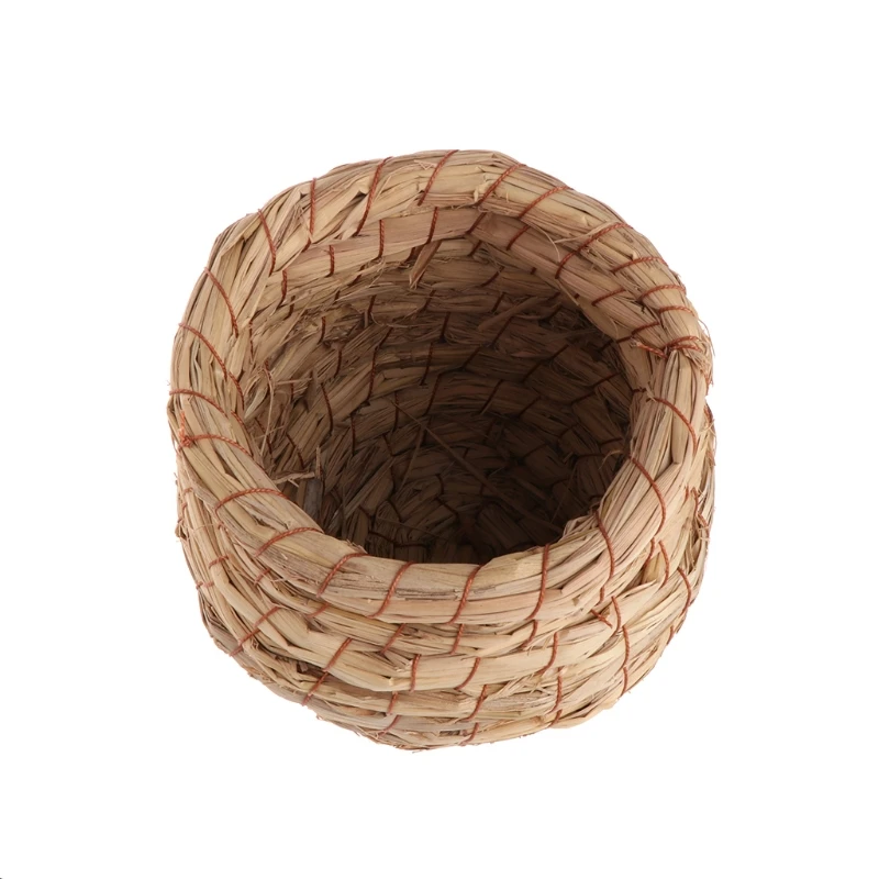 handmade bird nest straw pet pigeon nest farm animals bird house parrot nest cages rat hamster bird breeding nest winter warmer free global shipping