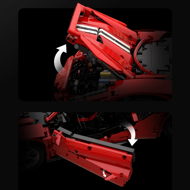 

3187pcs bricks car rc building blocks high-tech electric block battery remote control toys with V8 motors LED light Christmas